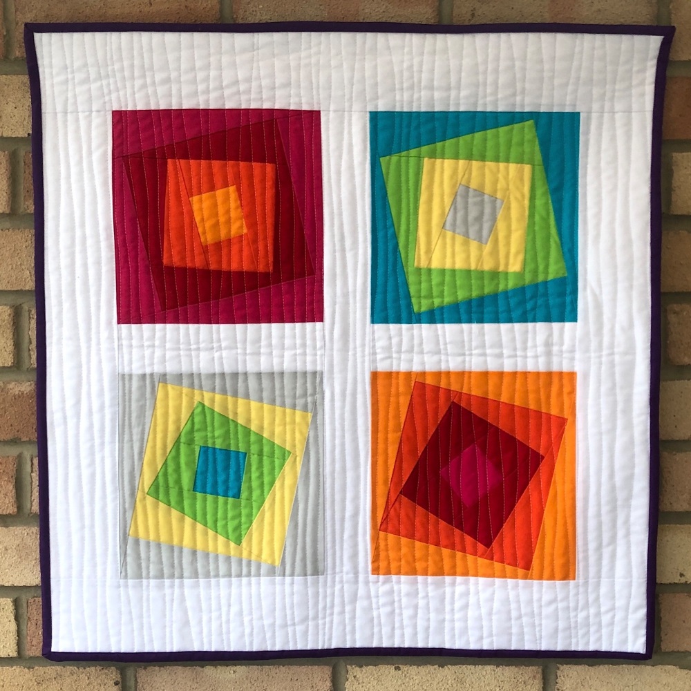 Wonky Squares Wall Hanging Kit in Spectrum Solids