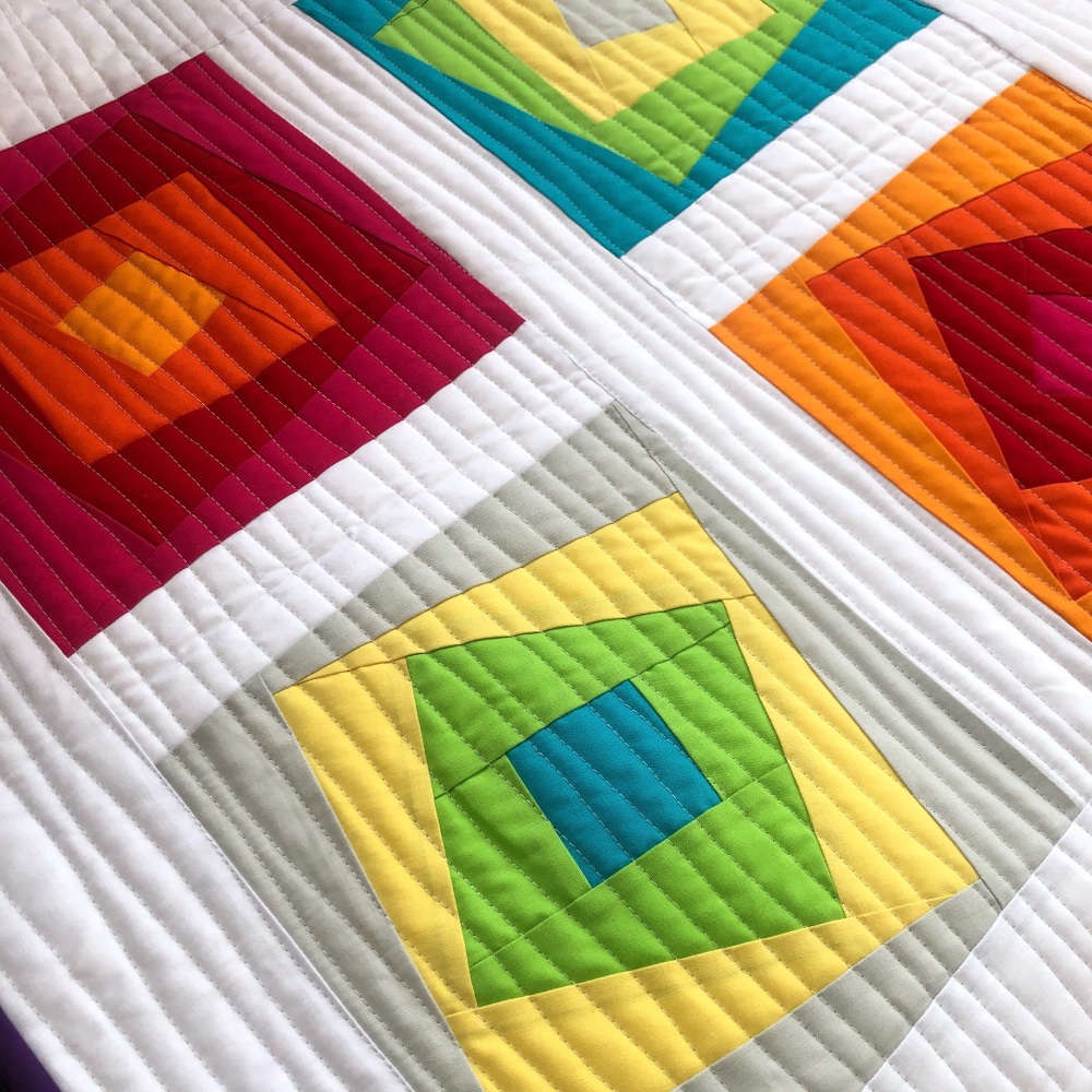 Wonky Squares Wall Hanging Kit in Spectrum Solids