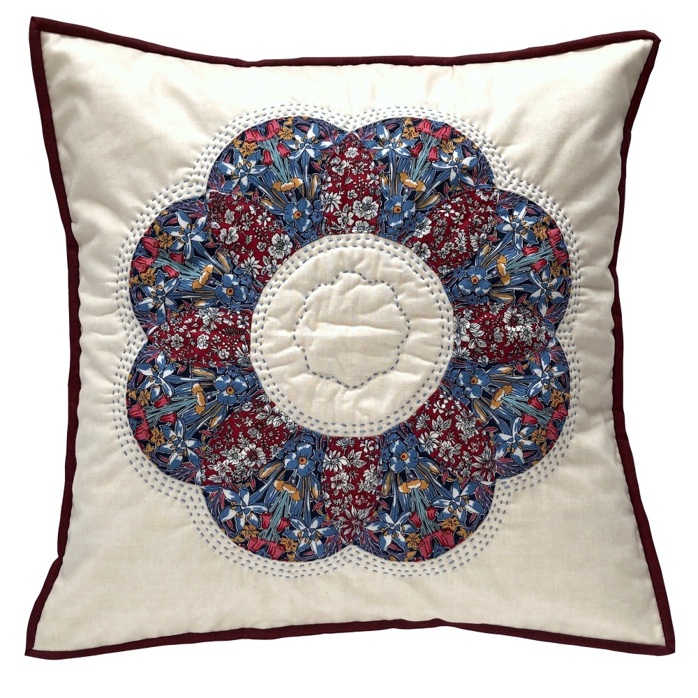 <!-- 001 -->Curved EPP Flower Cushion Kit in Liberty's Adlington Hall Winte
