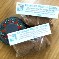 Crushed Walnut Shells - 300g, Pincushion Filling, Stuffing for Pincushions 