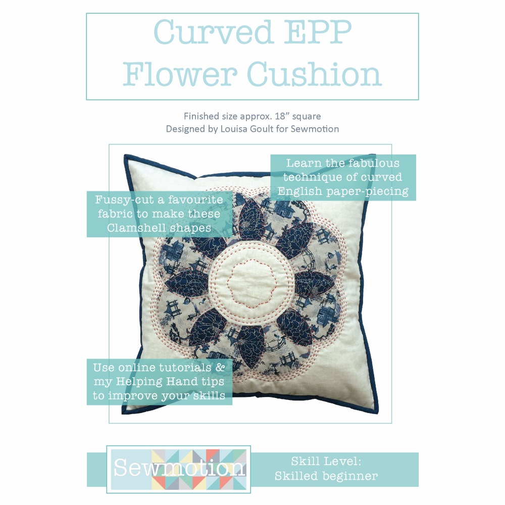 Curved EPP Flower Cushion Pattern - Includes pre-cut papers