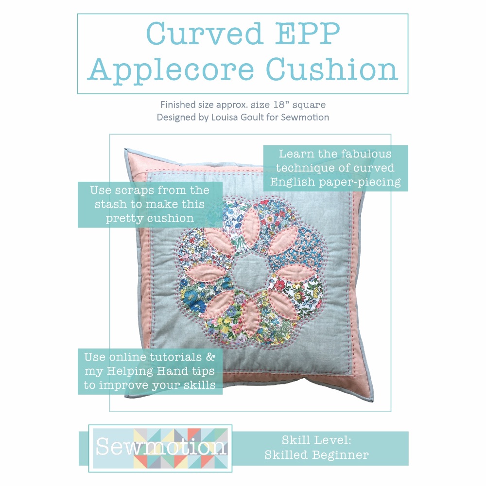 Curved EPP Applecore Cushion Pattern - Includes pre-cut papers