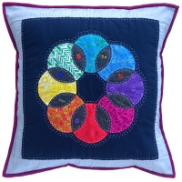 <!-- 002 -->Applecore Cushion Kit in Alison Glass Sun Prints 2022 - Curved English Paper-Piecing Kit, (EPP)