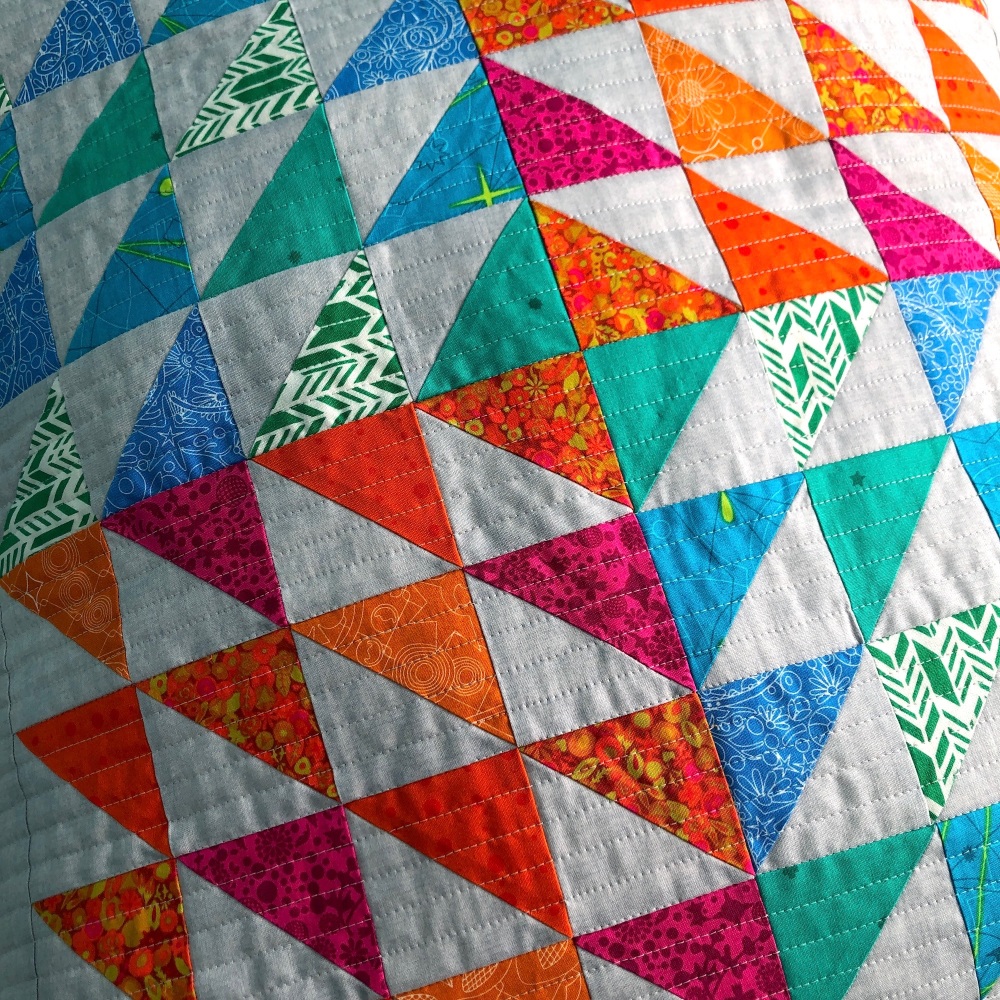 Flying Home Cushion Kit in Sun Prints - machine sewing using foundation paper-piecing (FPP)