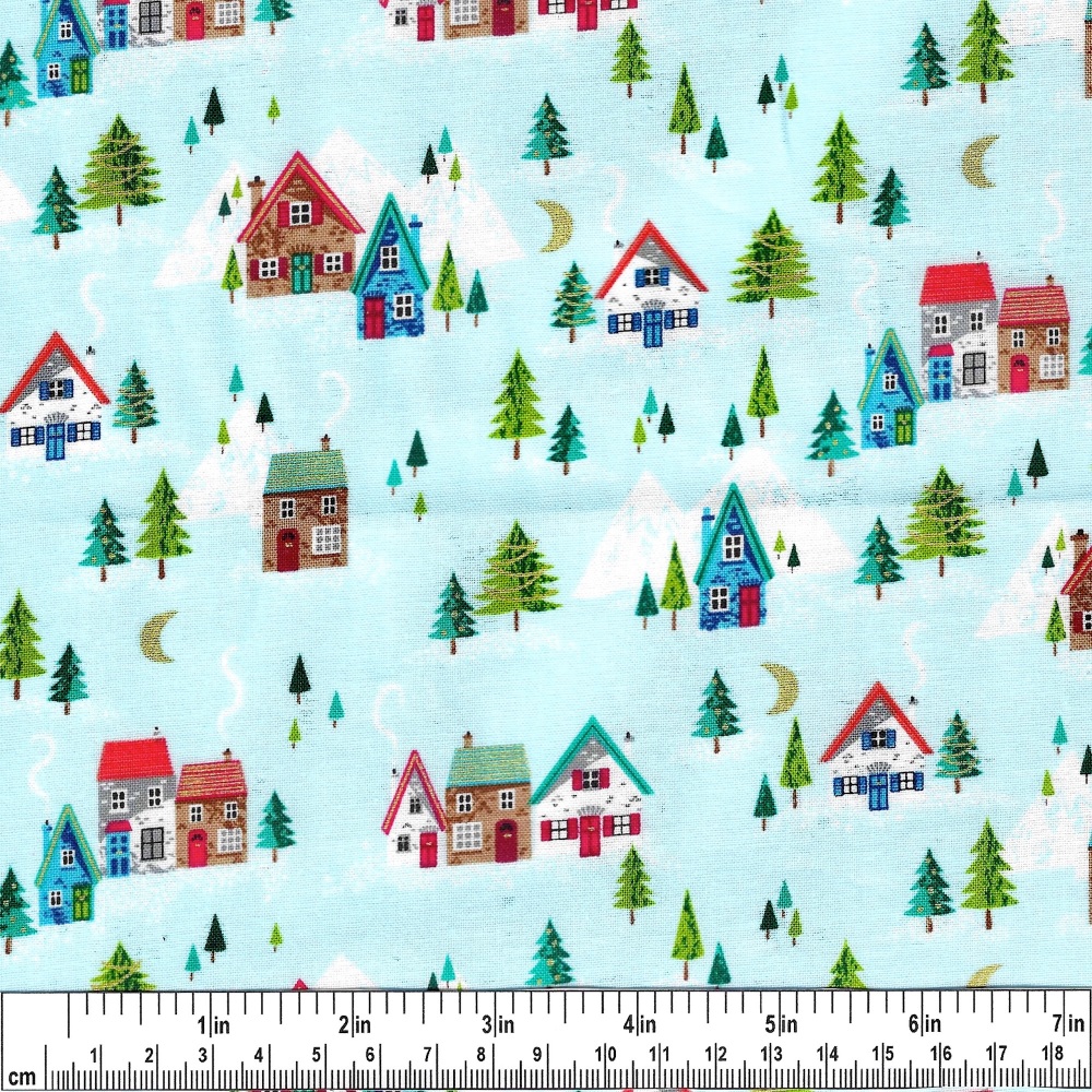 Santa Express - Alpine Village Teal Metallic