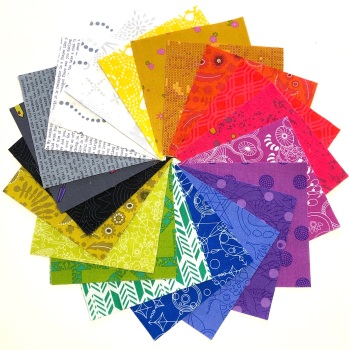 Quilter's Pre-cut 42pc Charm Pack in Alison Glass's Sun Prints
