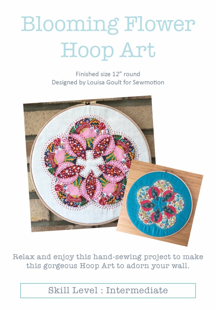Blooming Flower Hoop Art Pattern - Includes pre-cut papers