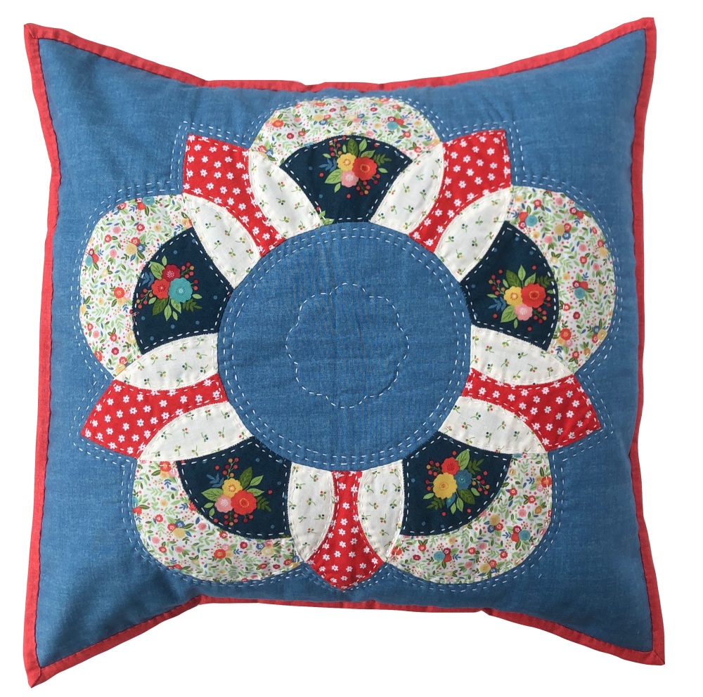 <!-- 001 -->Sunburst Flower Cushion Kit in Amelia - Curved English Paper-pi