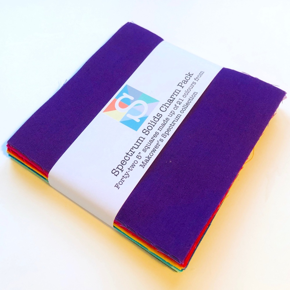 Quilter's Pre-cut 42pc Charm Pack in Spectrum Solids