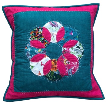 Applecore Cushion Kit in Jewel Tones - Curved English Paper-Piecing Kit, (EPP)