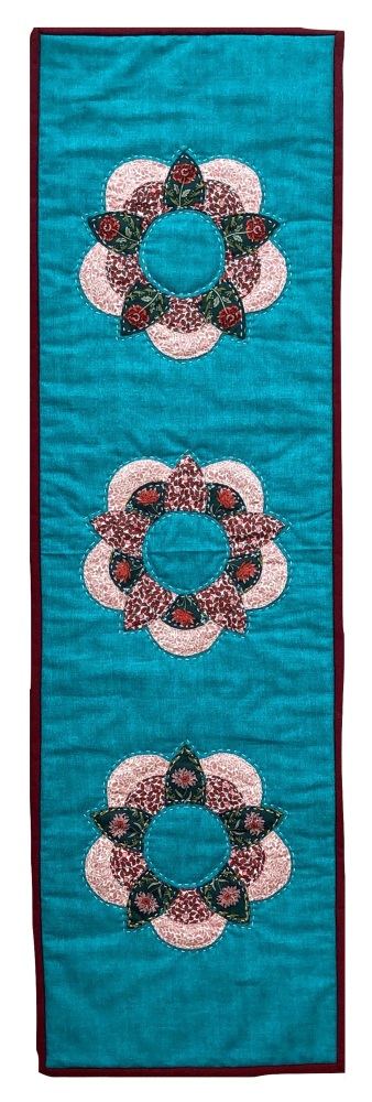 Trio of Posies Wall Hanging Kit in Liberty Turquoise