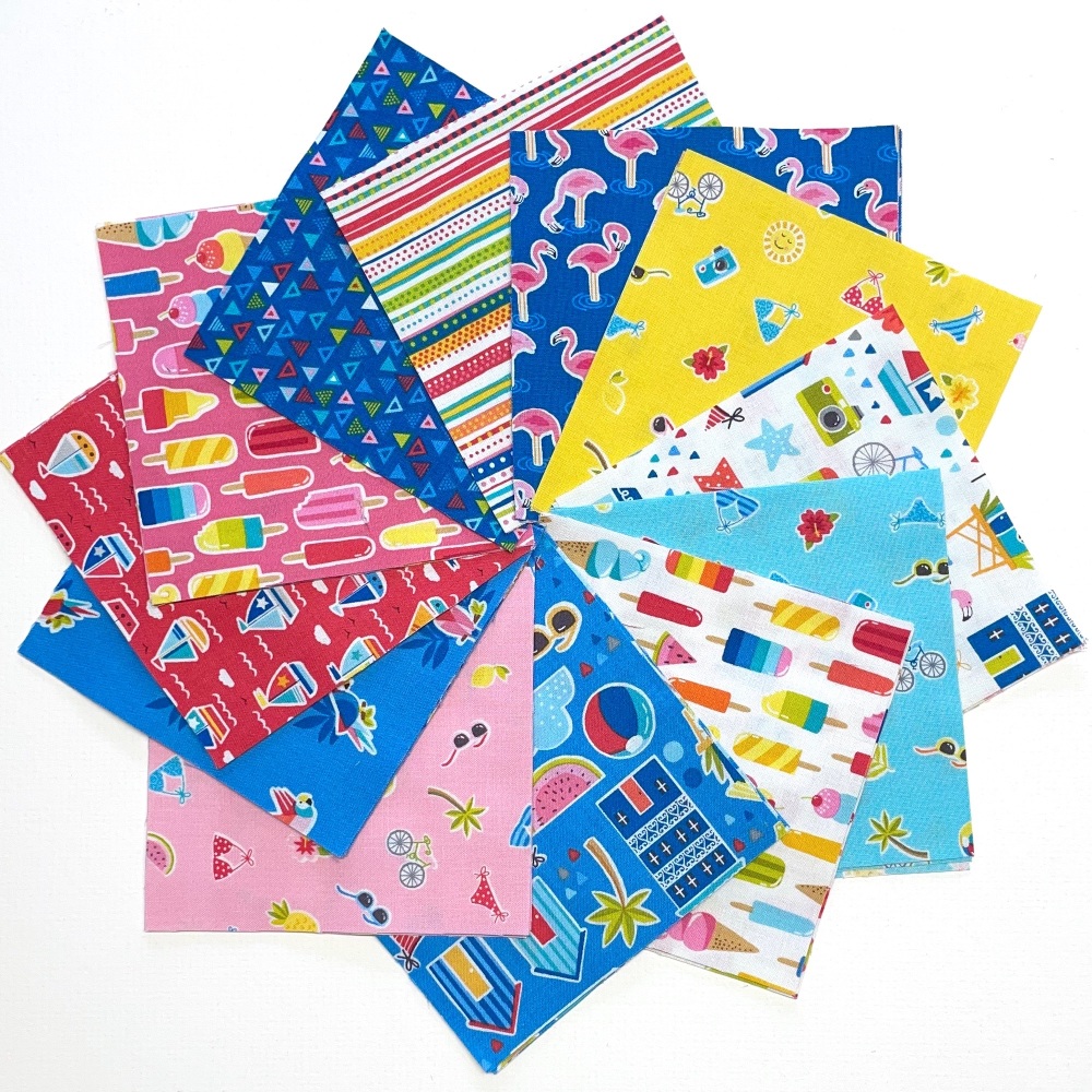 <!-- 001 -->Quilter's Pre-cut 42pc Charm Pack in Pool Party