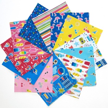Quilter's Pre-cut 42pc Charm Pack in Pool Party