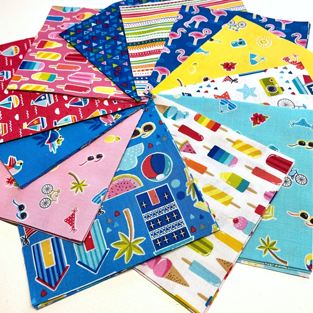 Quilter's Pre-cut 42pc Charm Pack in Pool Party