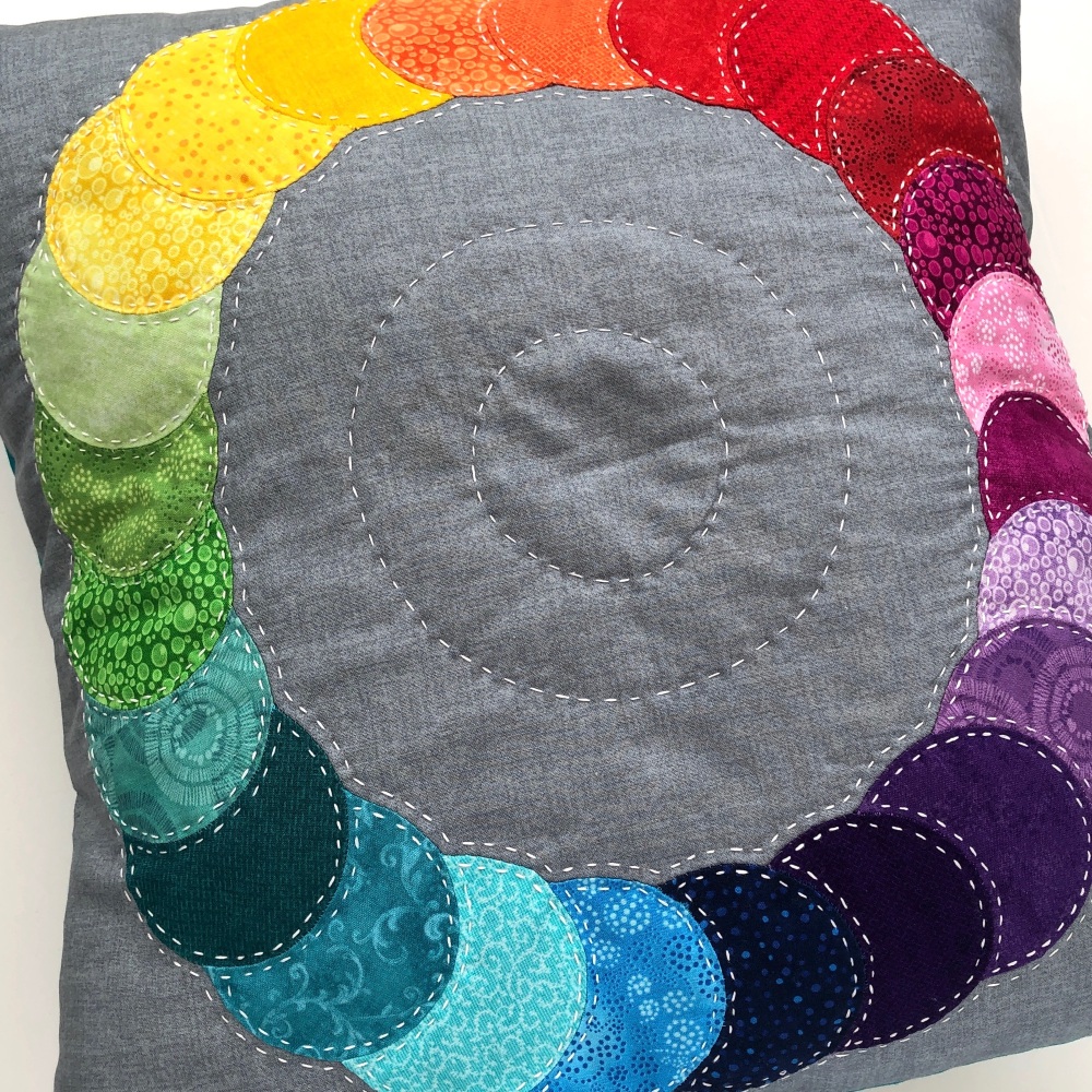 Overlapping Circles Cushion Pattern - Includes pre-cut papers