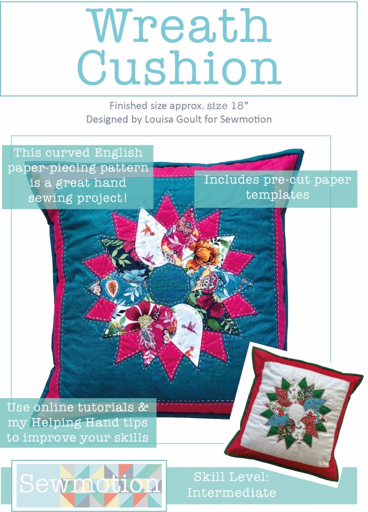 Wreath Cushion Pattern - Includes pre-cut papers