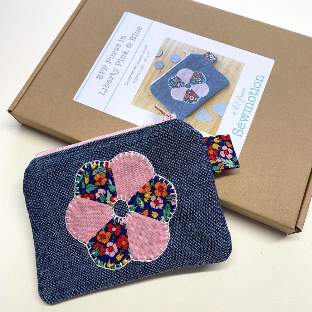 EPP Flower Purse Kit in Liberty Pink & Blue