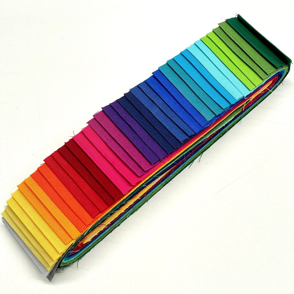 <!-- 001 -->Quilter's Pre-cut 40pc Fabric Strip Set in Spectrum Solids