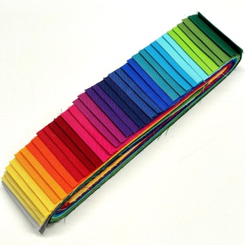 Quilter's Pre-cut 40pc Fabric Strip Set in Spectrum Solids