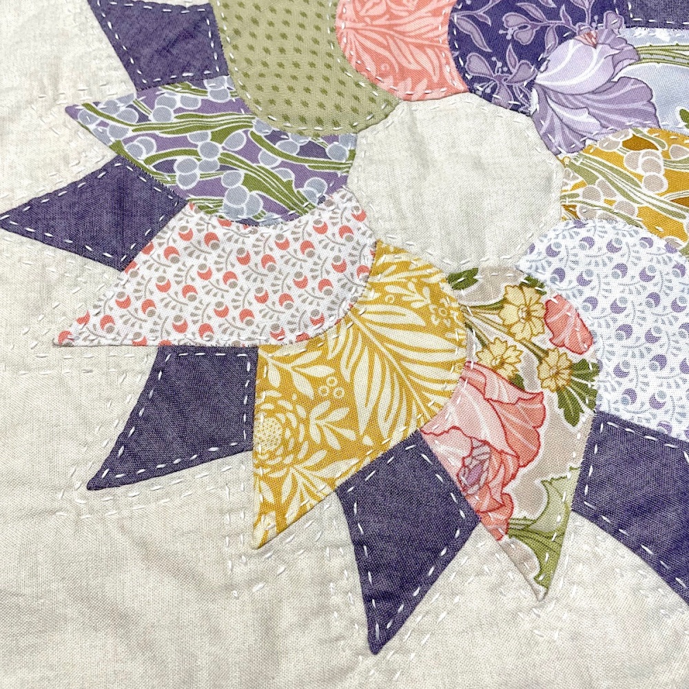 Wreath Cushion Kit in Fleur Nouveau  - Curved English Paper-Piecing (EPP) Kit