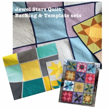 Jewel Stars Quilt - Backing and Template sets