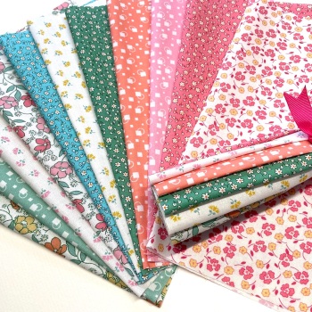 Little Blossoms Fabric Roll - 10" Squares - 11pcs