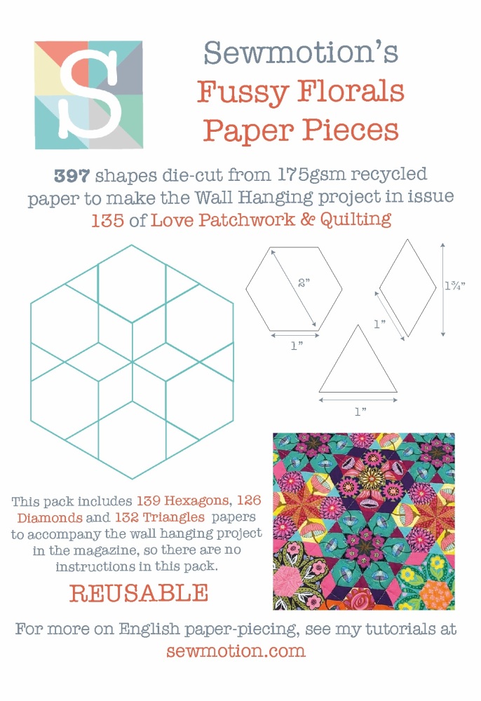 Fussy Florals Wall Hanging (397pcs) Pre-cut Papers set for my Love P&Q Mag project