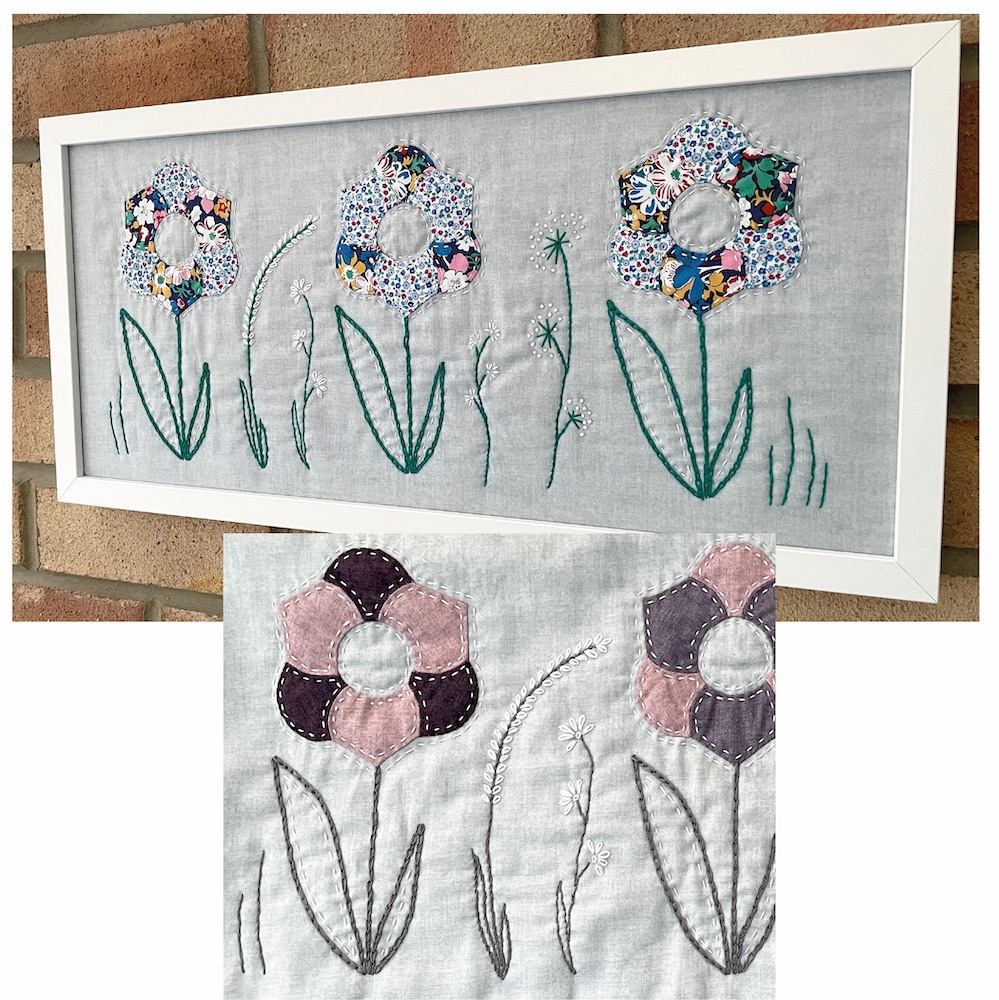 Posy Flower Paper Pieces - 48 Pre-cut Papers for Curved English Paper-piecing