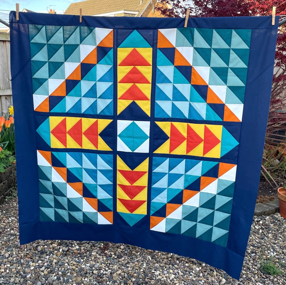 <!-- 001 -->Birds of a Feather Quilt kit in Spectrum Solids