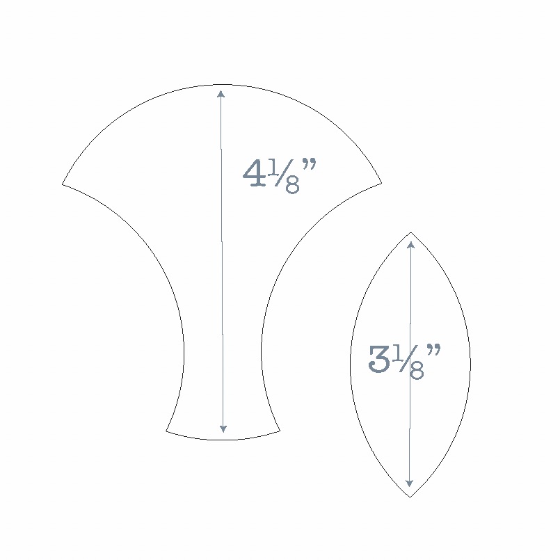 Applecore Flower Ring (Large) Paper Pieces - 64 Pre-cut Papers for Curved English Paper-piecing