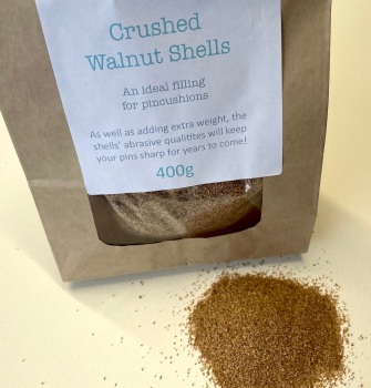Crushed Walnut Shells - 400g, Pincushion Filling, Stuffing for Pincushions