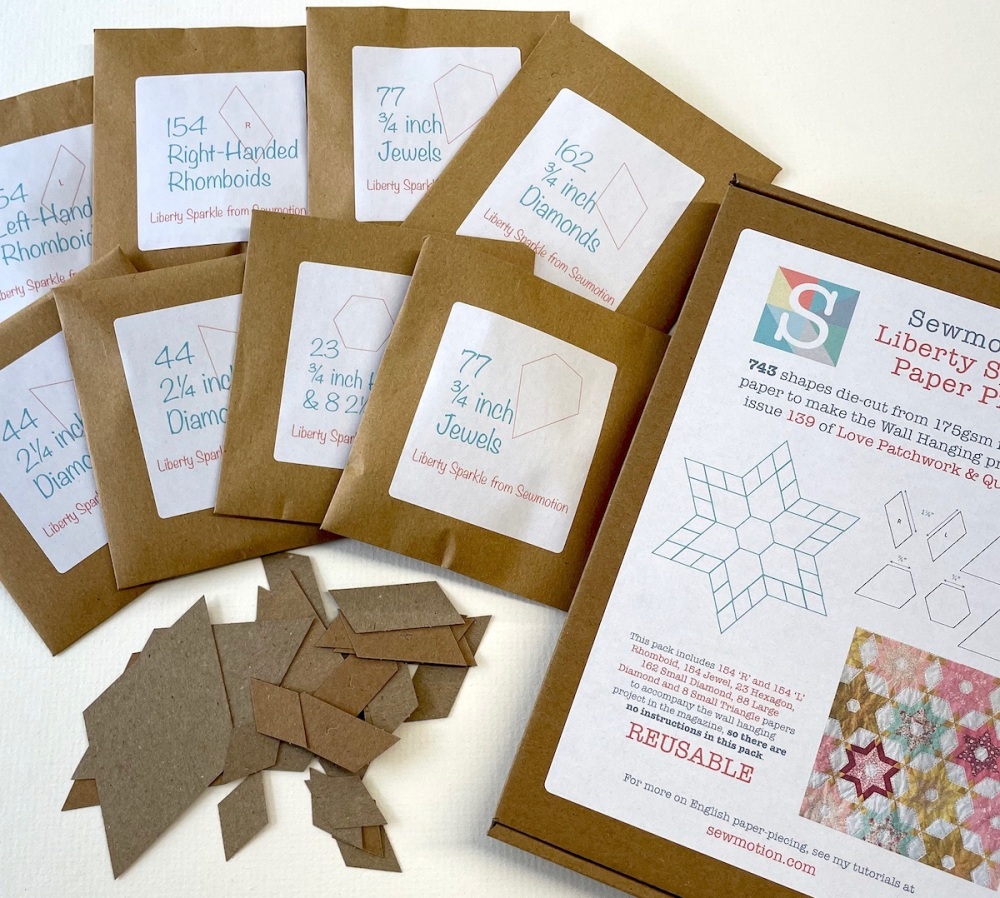 Liberty Sparkle Wall Hanging (743pcs) - Pre-cut EPP Papers set for my Love P&Q Mag project