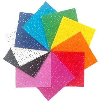 Quilter's Pre-cut 42pc Charm Pack in Pips Rainbow