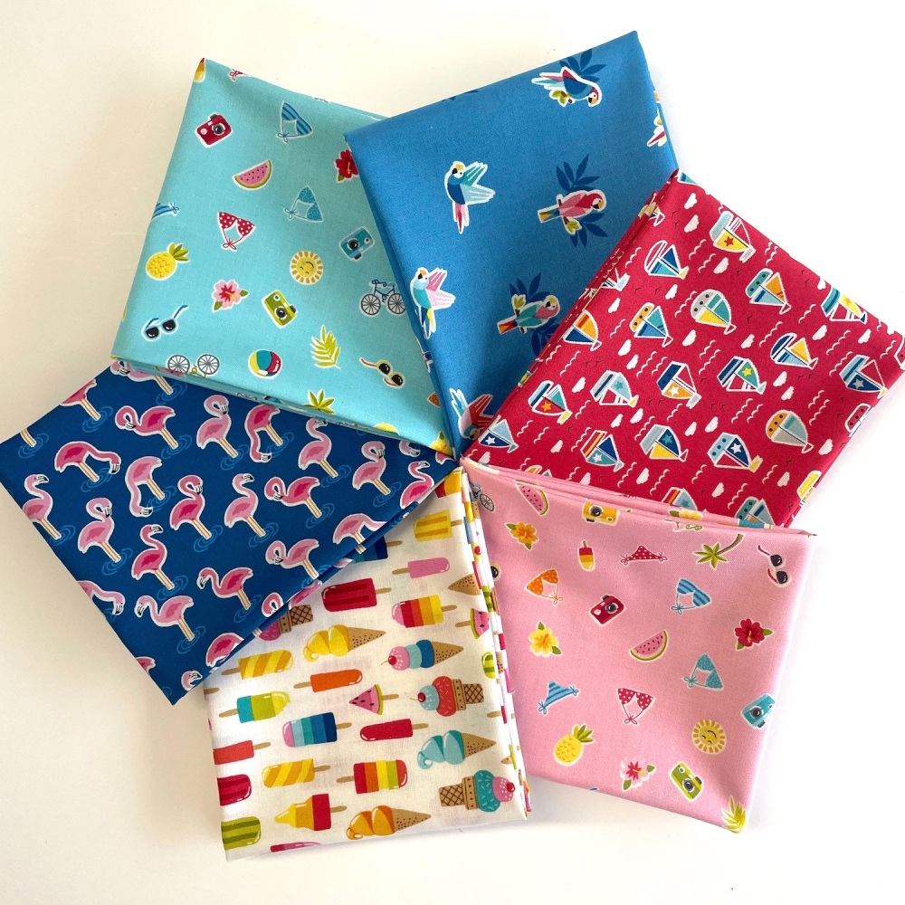 Pool Party Fat Quarter Bundle - 6 pieces