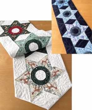 Diamond Rings Table Runner Pattern (with option to add set of pre-cut papers)