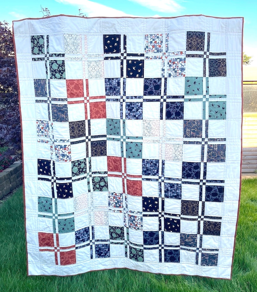 <!-- 001 -->Square Dance Quilt Kit in Verdigris