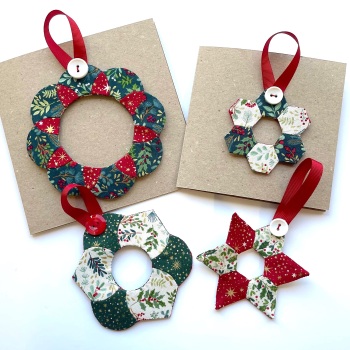 EPP Christmas Decorations in Traditional - English paper-piecing kit