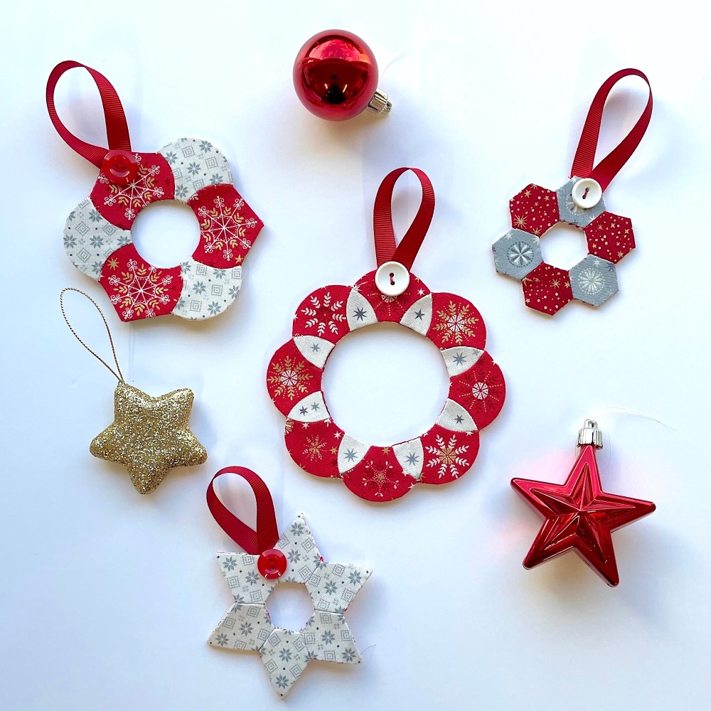 EPP Christmas Decorations in Scandi - English paper-piecing kit