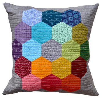 Hexy Flower Cushion Kit in Little Gems - English Paper Piecing (EPP) Hexagon Cushion Kit