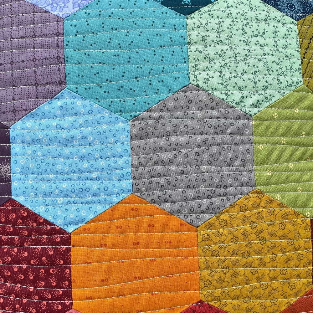 Hexy Flower Cushion Kit in Little Gems - English Paper Piecing (EPP) Hexagon Cushion Kit