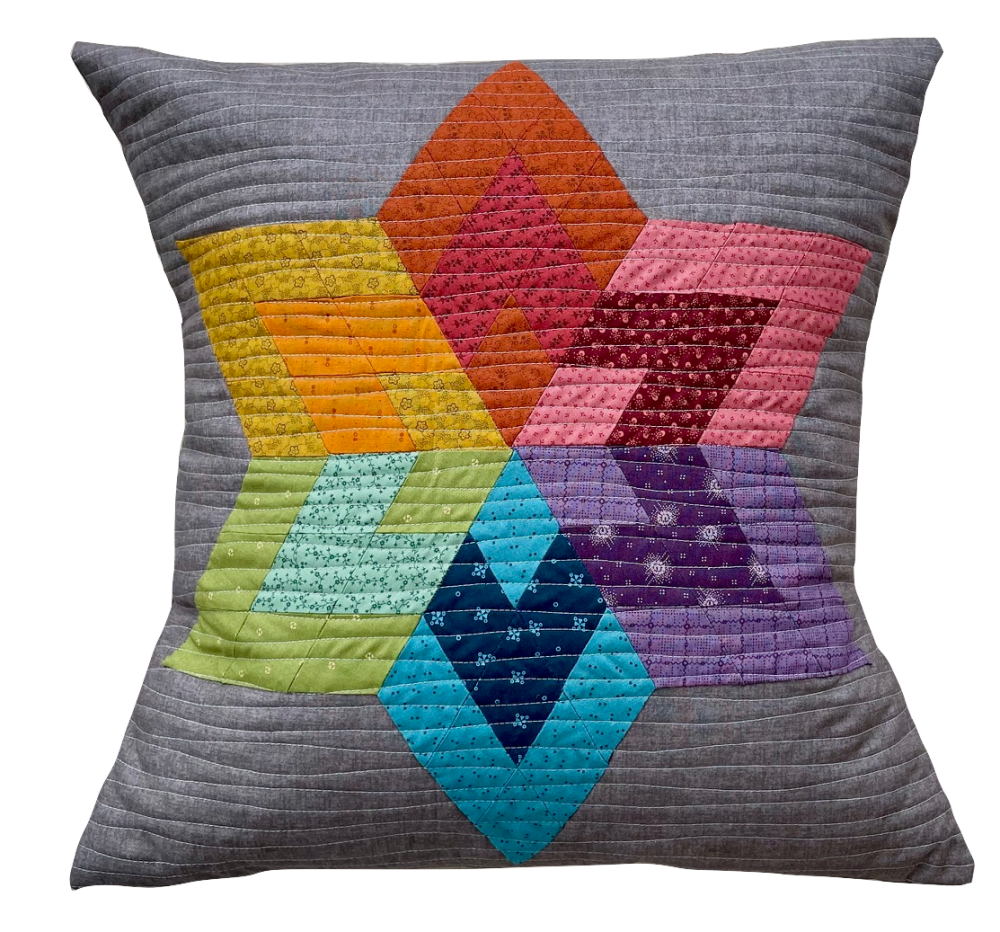 Diamond Star Cushion Kit in Little Gems - English Paper Piecing (EPP) Cushion Kit