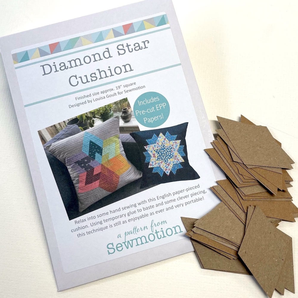 Diamond Star Cushion Pattern - Includes pre-cut papers