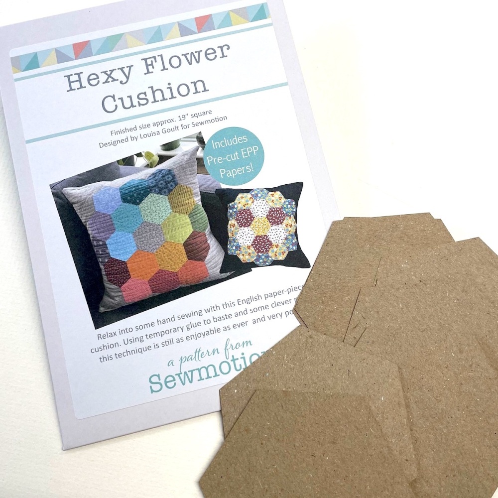 Hexy Flower Cushion Pattern - Hand sewing English Paper Piecing (EPP)