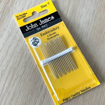 John James Embroidery Needles - size 7