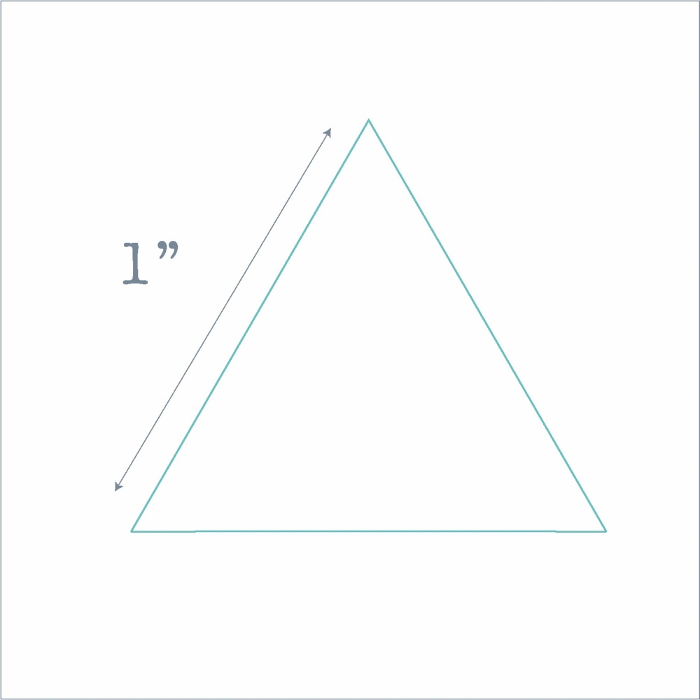 Triangle Paper Pieces (1inch) - Equilateral Diamonds, 40 Pre-cut Papers for English Paper-piecing