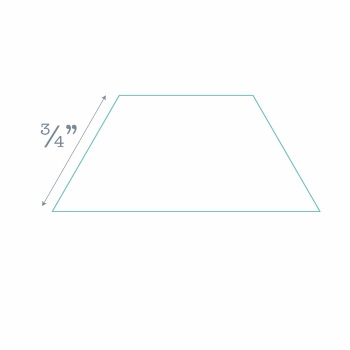 Half Hexagon Paper Pieces (0.75inch) - 100 Pre-cut Papers for English Paper-piecing - 0.5" along the side