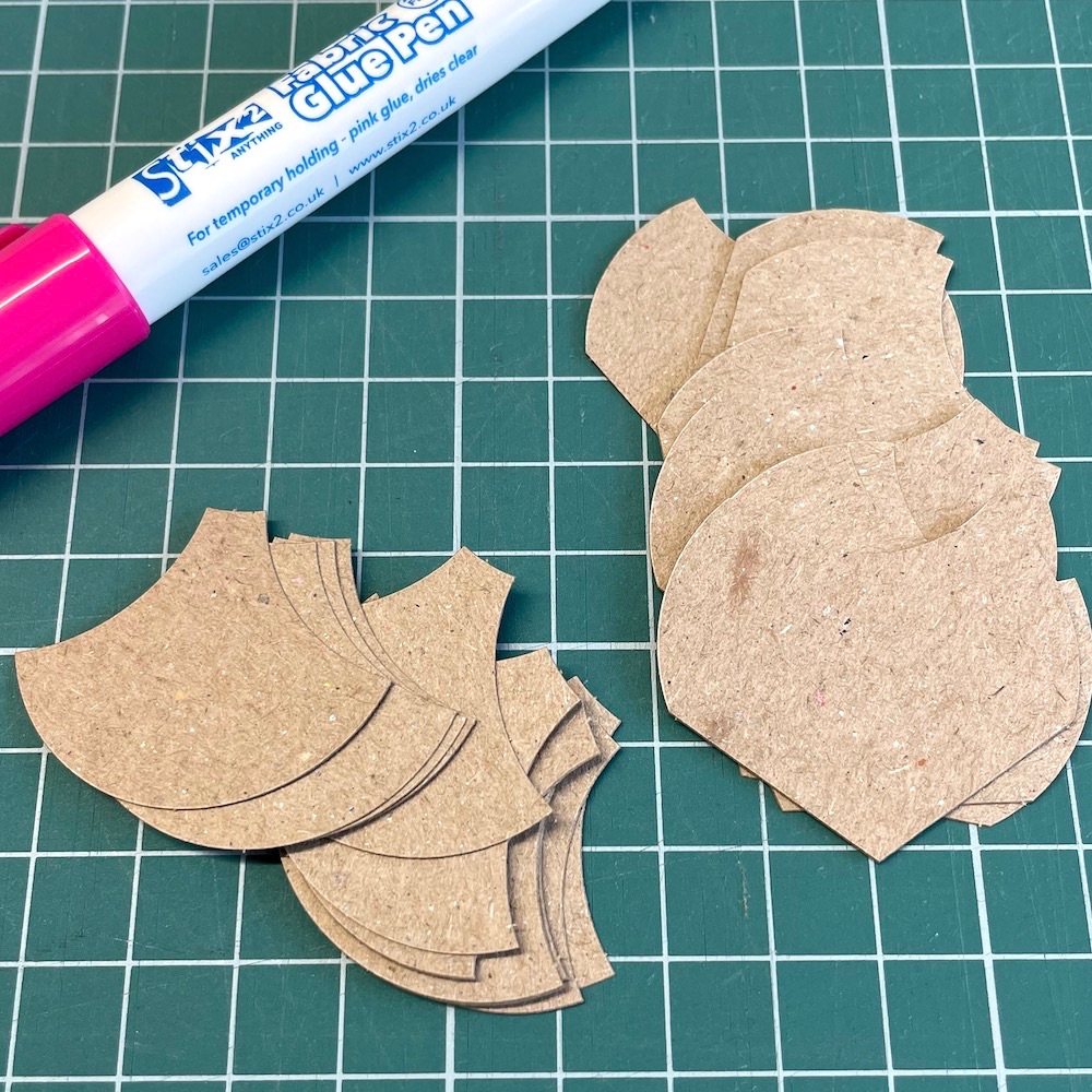 Posy Flower Paper Pieces - 48 Pre-cut Papers for Curved English Paper-piecing