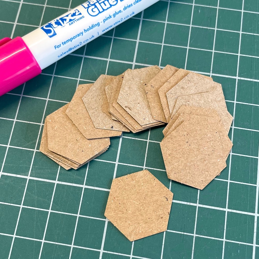 Hexagon Paper Pieces (0.5inch) - 60 Pre-cut Papers for English Paper-piecing - 0.5" along the side