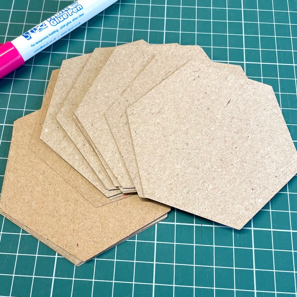 Hexagon Paper Pieces (2inch) - Large - 40 Pre-cut Papers for English Paper-piecing - 2" along the side