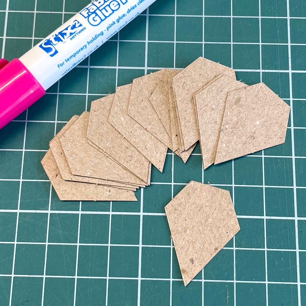 Jewel Paper Pieces (0.5inch) - 60 Pre-cut Papers for English Paper-Piecing - 0.5" along the side